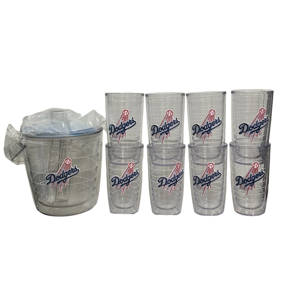 NEW Tervis Los Angeles Dodgers 16oz Tumbler Set of 8  Ice Bucket MLB New W/O Box